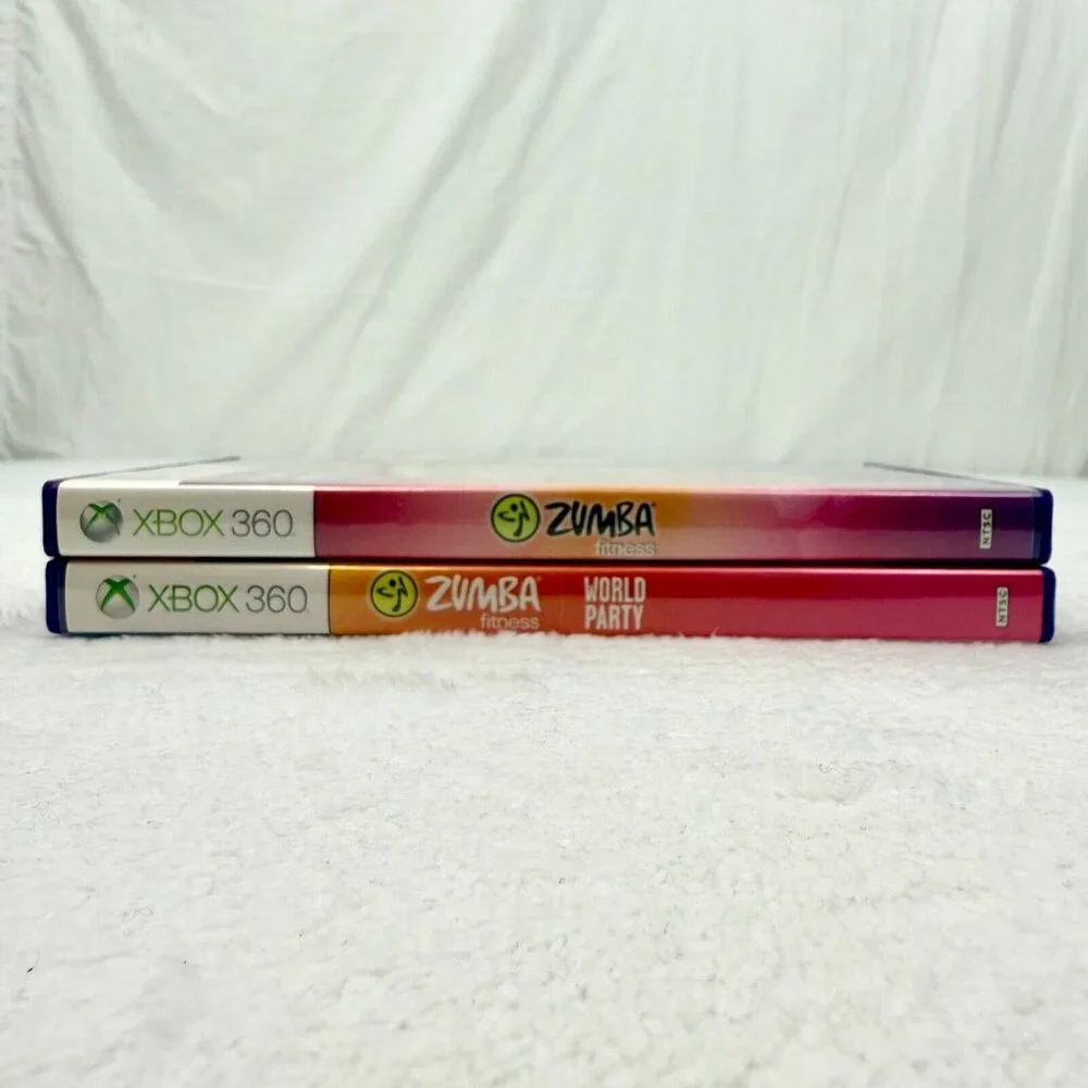 XBOX 360 Kinect Zumba Fitness Game 2 Disc Bundle Join The Party & World Party